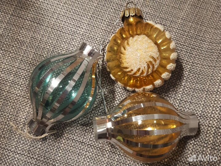 Игрушки ёлочные стекло,винтаж