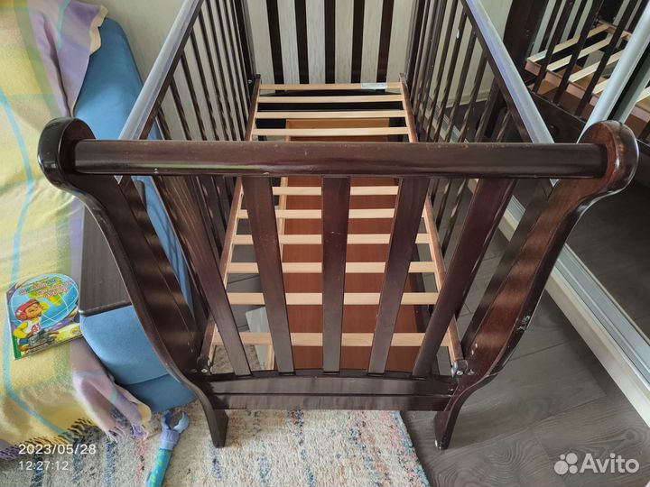 Детская кровать с ящиком и матрасом+подарки