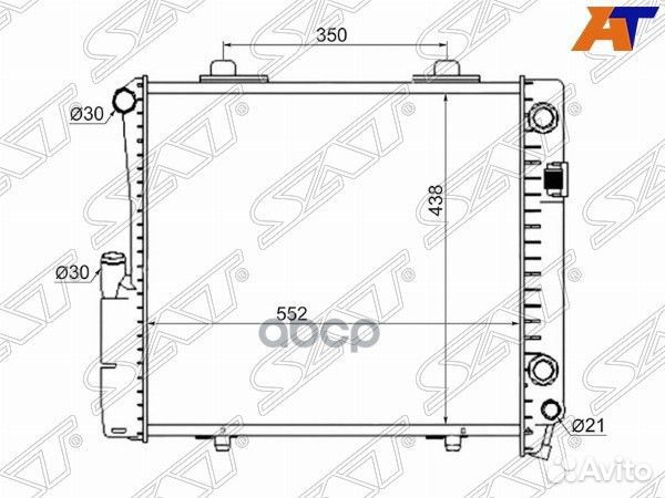 Радиатор Mercedes-Benz 190 82-94 MB0007-2 Sat