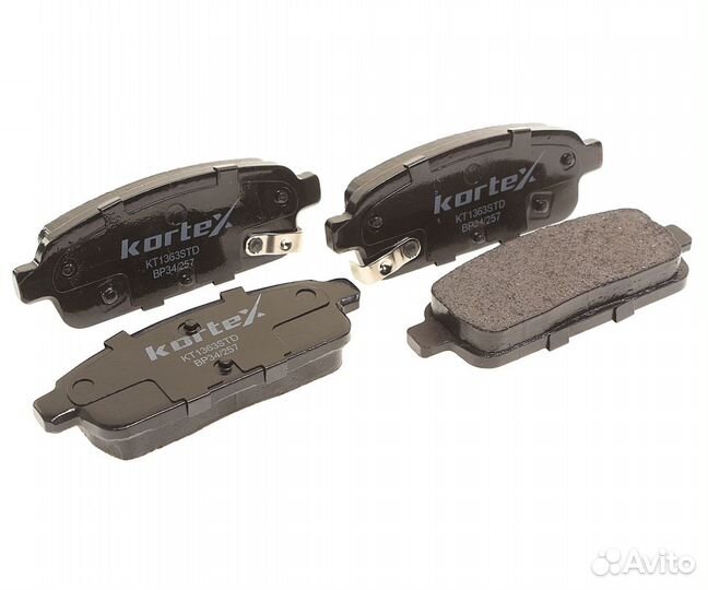 Колодки тормозные opel Astra J chevrolet Cruze (09) задние (4шт.) kortex
