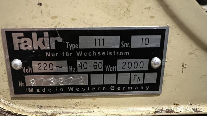 Тепловентилятор винтажный Fakir (Германия) 1950 г