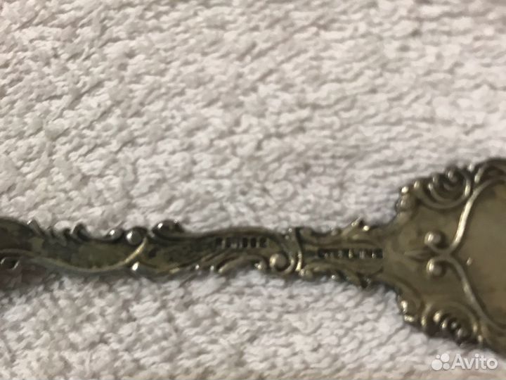 Чайная старинная серебрян ложка GB