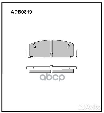 Колодки тормозные дисковые задние Allied Nippon