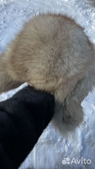 Шапка ушанка норковая женская