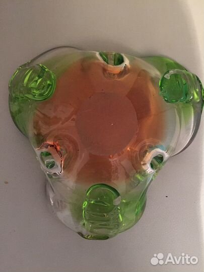 Пепельница из Чешского стекла оригинальная