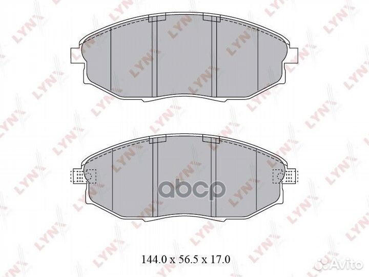 Колодки тормозные дисковые перед BD1812 LYN