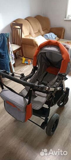 Коляска-трансформер Babyton Pillo OX Grey-Orange