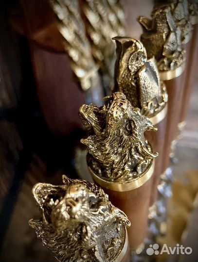 Шампура подарочные с головами животных