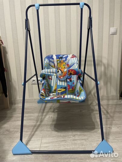 Напольные детские качели шезлонг для малышей