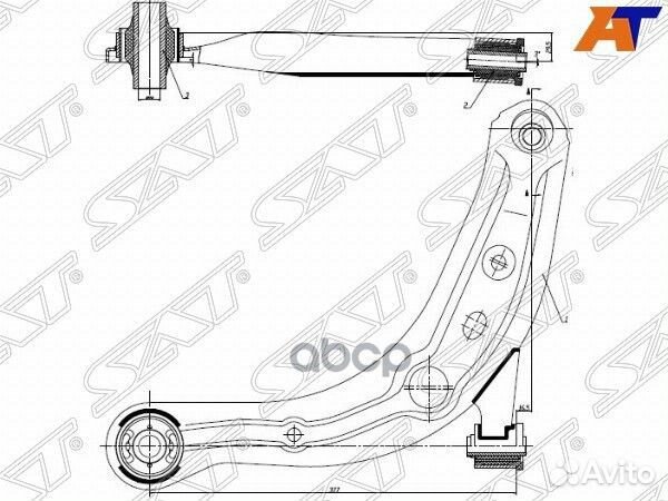 Рычаг передний mazda MPV 99- LH ST-LC62-34-350C