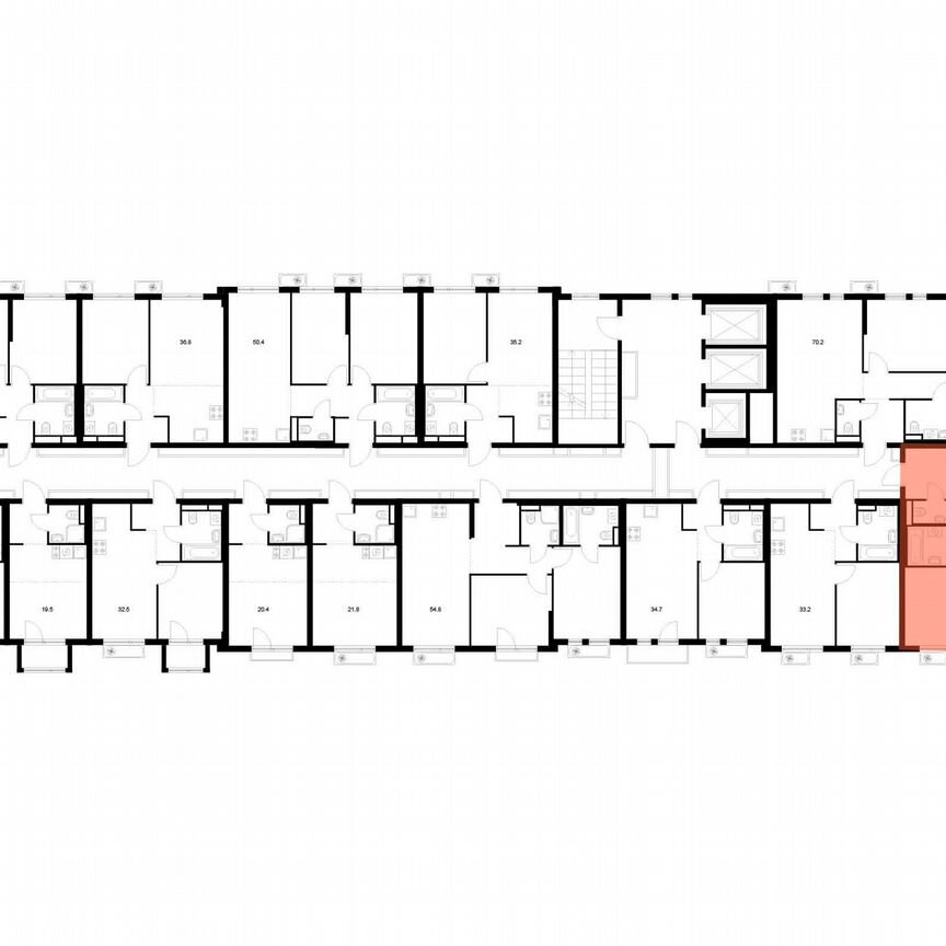 2-к. квартира, 53,7 м², 7/25 эт.