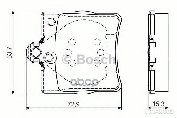 Колодки тормозные дисковые зад 0986495080 B