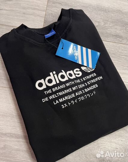 Новый мужской свитшот Adidas толстовка