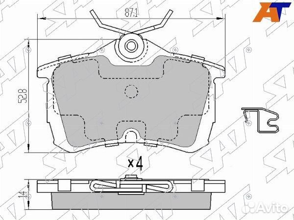 Колодки тормозные задние honda accord