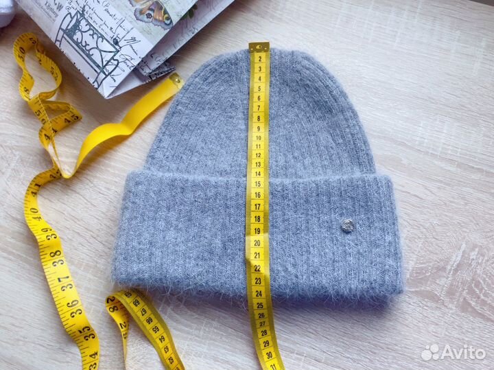 Шапка бини зимняя женская из ангоры 56 58