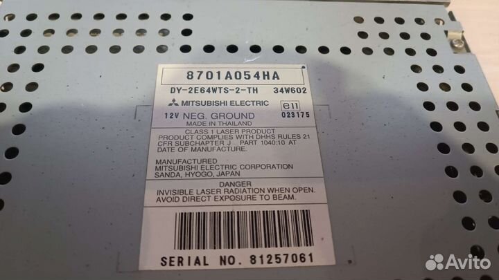 Оригинальная магнитола Mitsubishi L200