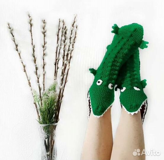 Носки крокодилы ручной работы