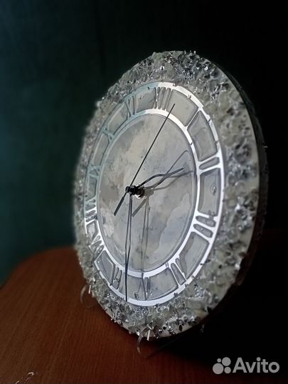 Часы Мрамор из эпоксидной смолы
