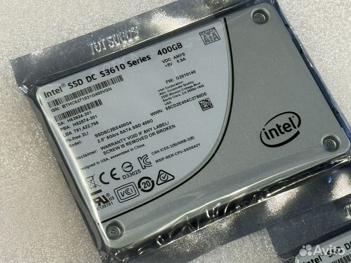 Серверные SSD Intel DC S3610 400gb