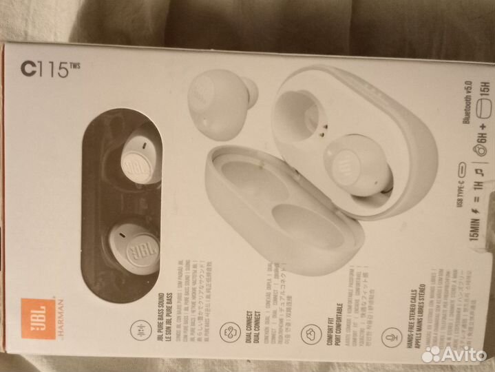 Блютуз наушники jbl без кейса c115