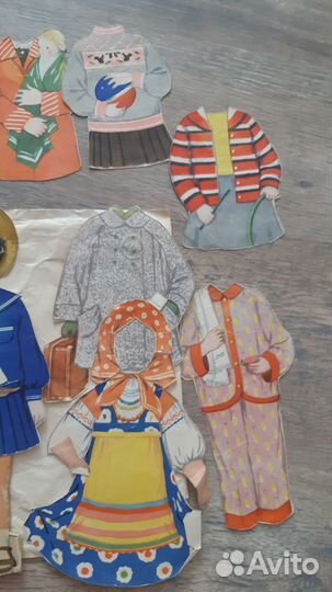 Кукла бумажная 1965г