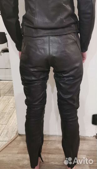 Мотобрюки кожаные женские