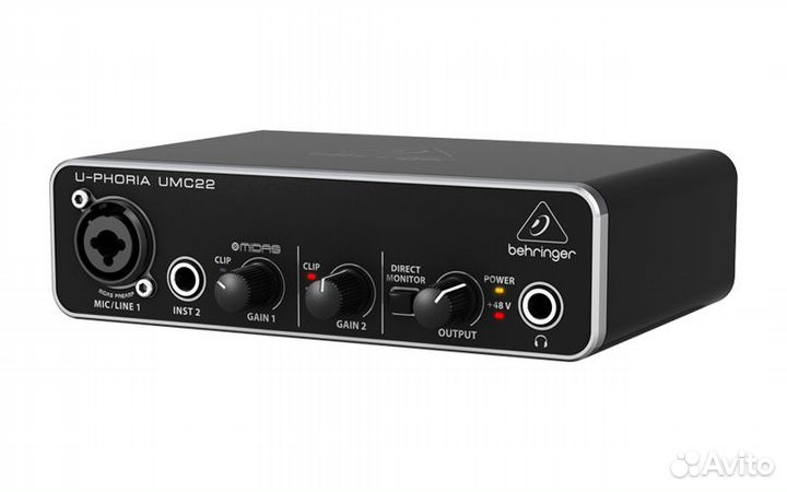 Behringer UMC22 - аудиоинтерфейс USB (Аудиокарта)