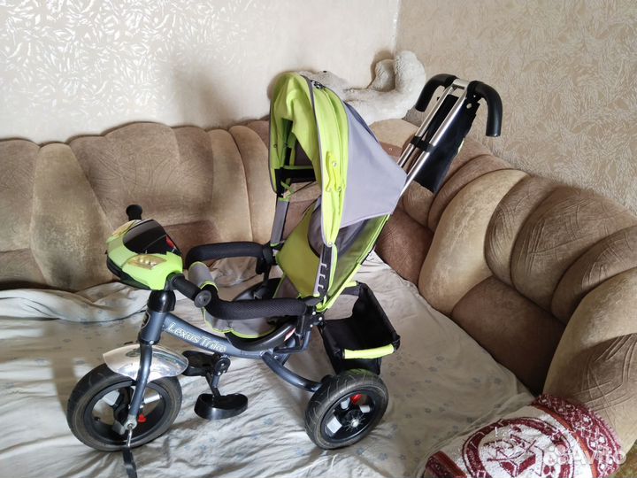 Детский велосипед трехколесный с ручкой