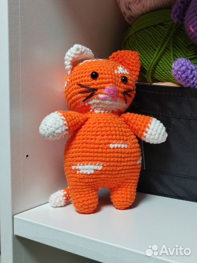 Вязаные игрушки кот степан