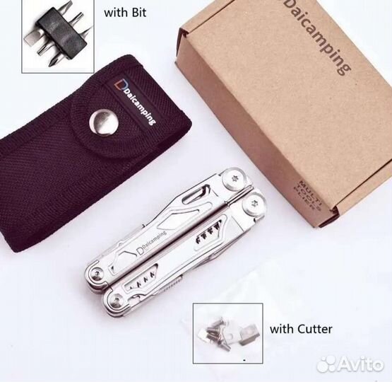 Мультитул daicamping dl1 с битами и лезвиями