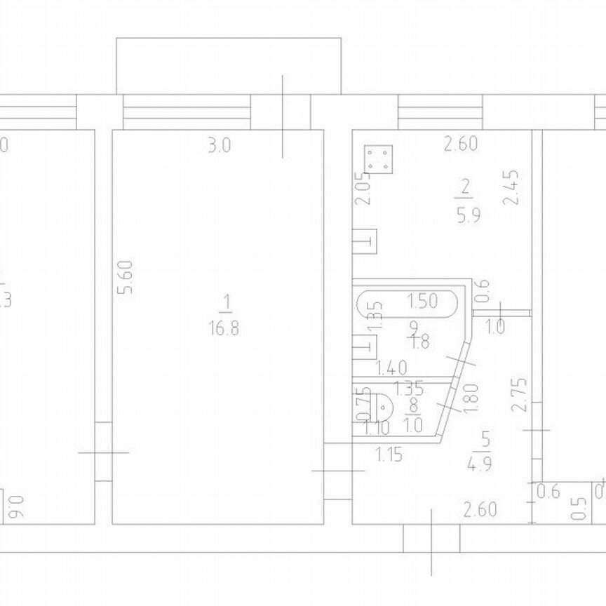 Квартира 3-комн. 58.4 м² в Рославль — фото 10 из 11