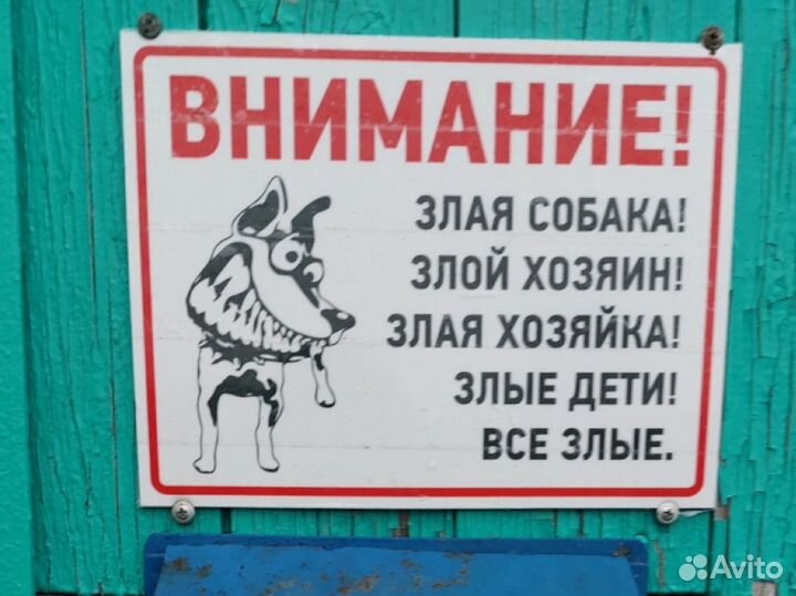 Табличики на дом злая собака