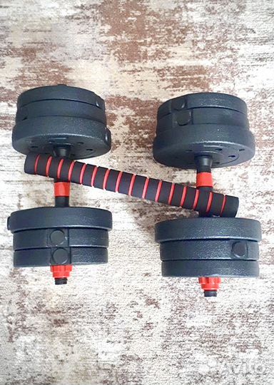 Гантели 2 штуки 20кг + коннектор