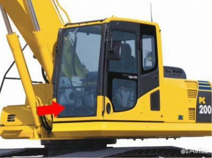 Komatsu PC200-7/PC220-7/PC270-7 Лобовое ниж.стекло