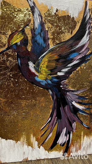 Картина акрил колибри