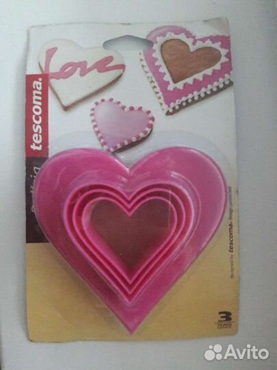 Двухсторонние формочки сердечки delicia, tescoma
