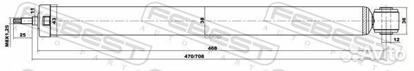 Амортизатор задний GAS.twin tube 21656586R Febest