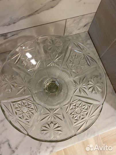 Ваза для фруктов на ножке СССР