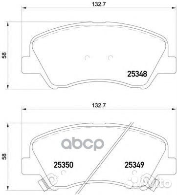 Колодки тормозные дисковые перед hyundai AC
