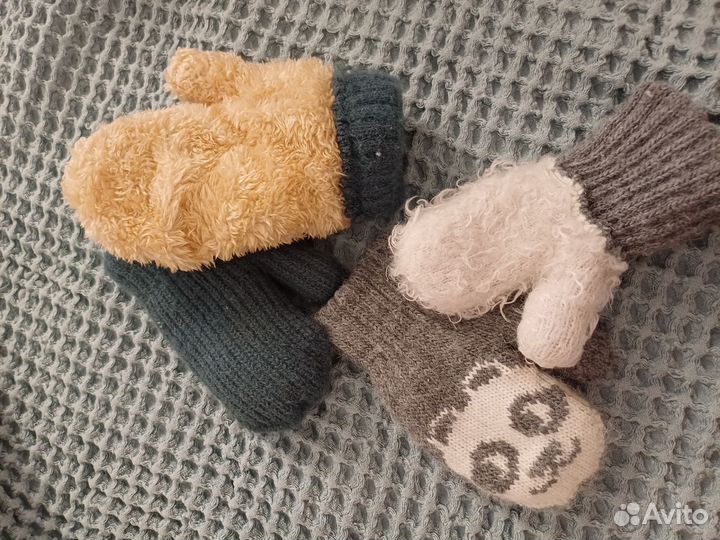 Варежки для малыша 1-2 года