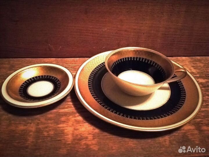 Набор чайная чашка блюдце тарелка Weimar Германия