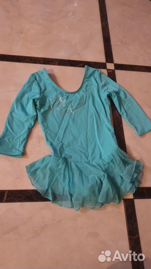 Костюм для хореографии чер размер 128.голубой 134й