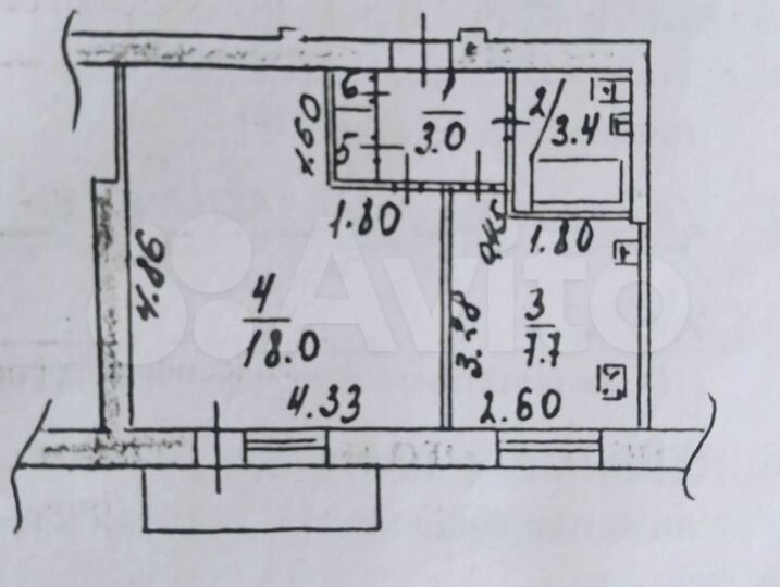 1-к. квартира, 32,9 м², 5/5 эт.