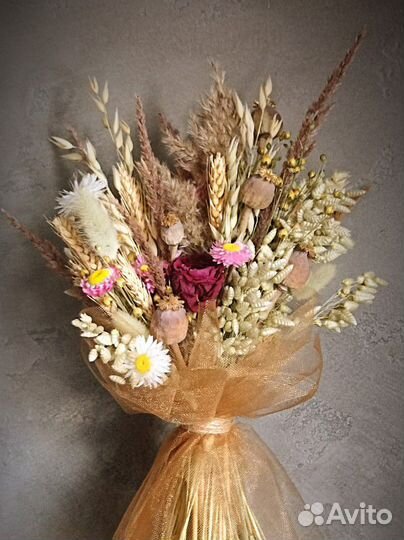 Букет из сухоцветов. Свадебный букет