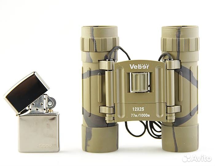 Бинокль Veber Sport бн 12x25 камуфлированный