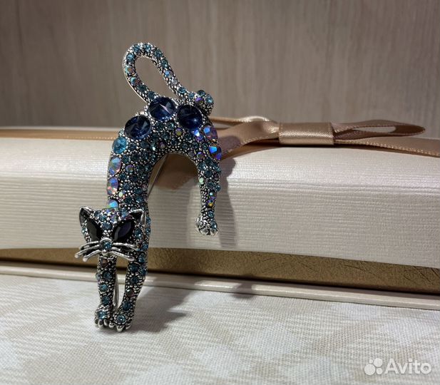 Брошь Винтажная Кошка новая на доставке