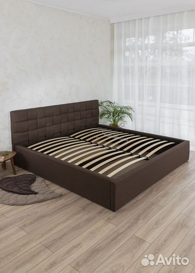 Кровать двухспальная 180х200 цвет шоколад