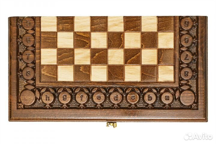 Шахматы и нарды резные Геликон 50 х 50 см Бук Армения 62731