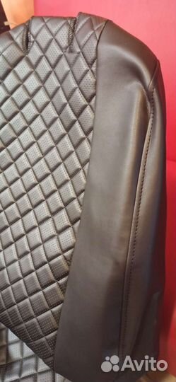 Чехлы Хендай Солярис с 2011-16г экокожа ромб черны