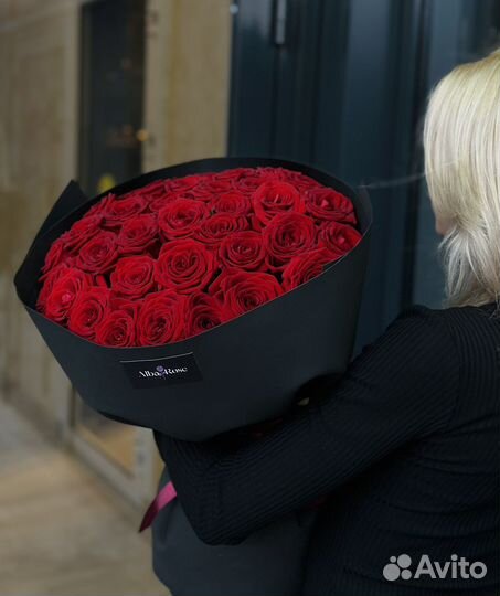 Розы красные букет